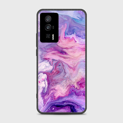 Xiaomi Poco F5 Pro Cover- Colorful Marble Series - HQ Ultra Shine Premium Infinity Glass Soft Silicon Borders Case