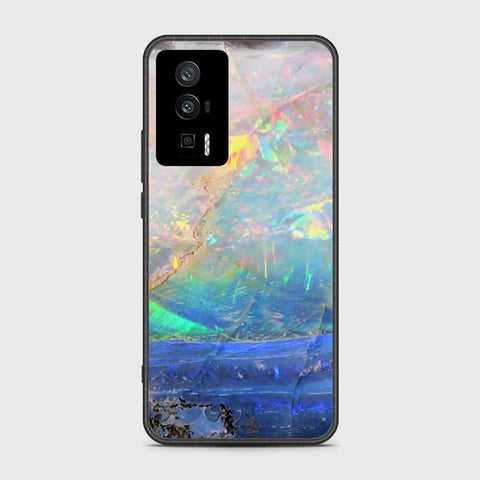 Xiaomi Poco F5 Pro Cover- Colorful Marble Series - HQ Ultra Shine Premium Infinity Glass Soft Silicon Borders Case