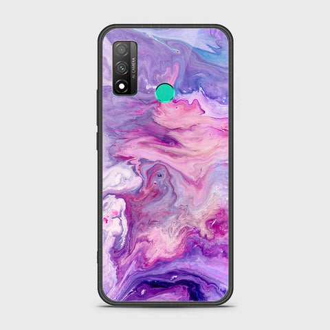 Huawei P smart 2020 Cover - Colorful Marble Series - HQ Ultra Shine Premium Infinity Glass Soft Silicon Borders Case