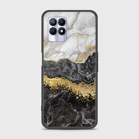 Realme 8i Cover - Colorful Marble Series - HQ Ultra Shine Premium Infinity Glass Soft Silicon Borders Case