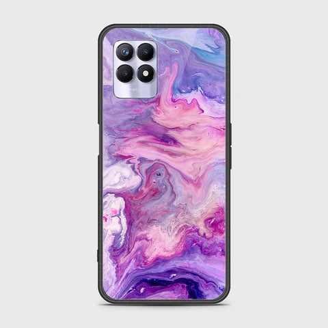 Realme 8i Cover - Colorful Marble Series - HQ Ultra Shine Premium Infinity Glass Soft Silicon Borders Case