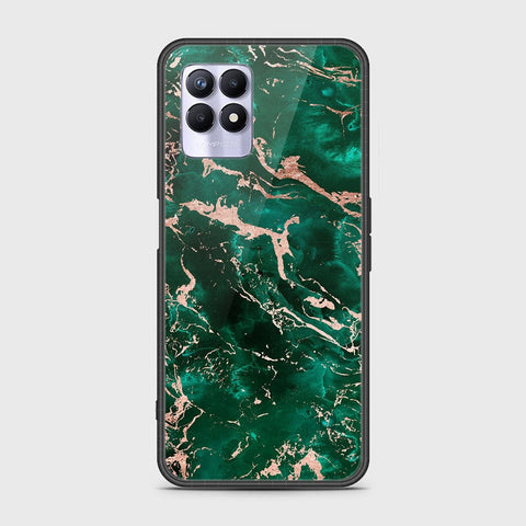 Realme 8i Cover - Colorful Marble Series - HQ Ultra Shine Premium Infinity Glass Soft Silicon Borders Case