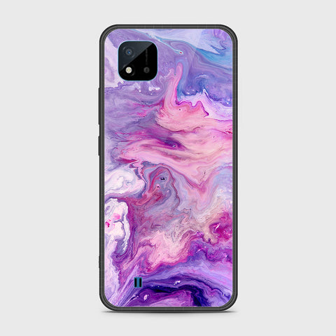 Realme Narzo 50i Cover- Colorful Marble Series - HQ Ultra Shine Premium Infinity Glass Soft Silicon Borders Case