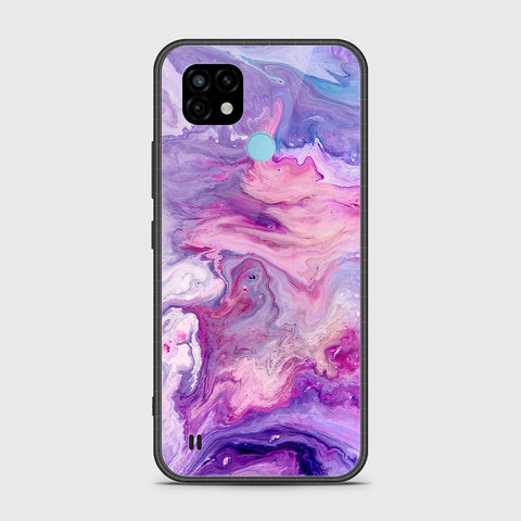 Realme C21 Cover- Colorful Marble Series - HQ Premium Shine Durable Shatterproof Case