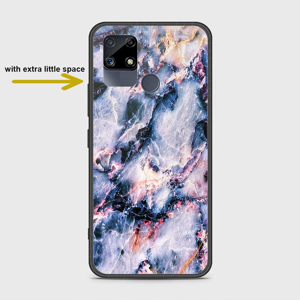 Realme C25 Cover- Colorful Marble Series - HQ Ultra Shine Premium Infinity Glass Soft Silicon Borders Case