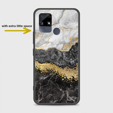 Realme C25 Cover- Colorful Marble Series - HQ Ultra Shine Premium Infinity Glass Soft Silicon Borders Case