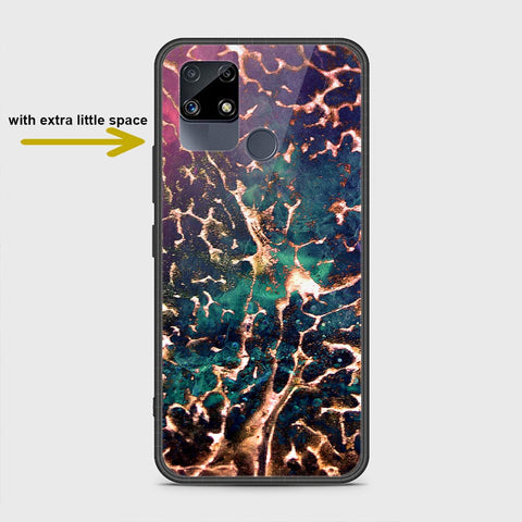 Realme C25 Cover- Colorful Marble Series - HQ Ultra Shine Premium Infinity Glass Soft Silicon Borders Case