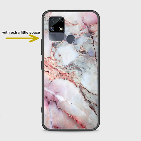 Realme C25 Cover- Colorful Marble Series - HQ Ultra Shine Premium Infinity Glass Soft Silicon Borders Case