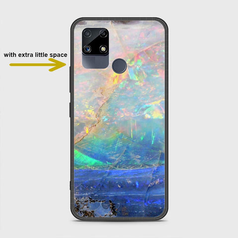 Realme C25 Cover- Colorful Marble Series - HQ Ultra Shine Premium Infinity Glass Soft Silicon Borders Case