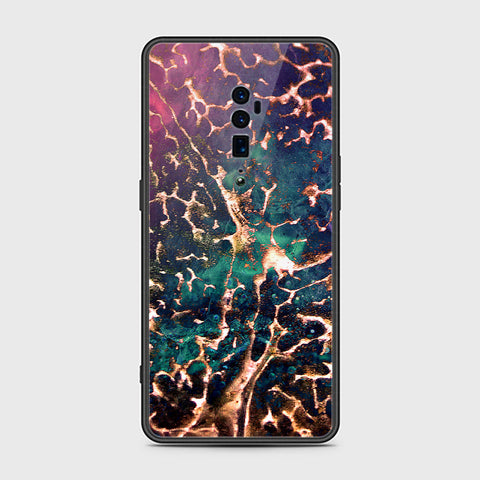 Oppo Reno 10x Zoom Cover- Colorful Marble Series - HQ Ultra Shine Premium Infinity Glass Soft Silicon Borders Case