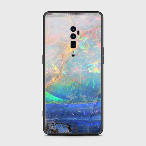 Oppo Reno 10x Zoom Cover- Colorful Marble Series - HQ Ultra Shine Premium Infinity Glass Soft Silicon Borders Case