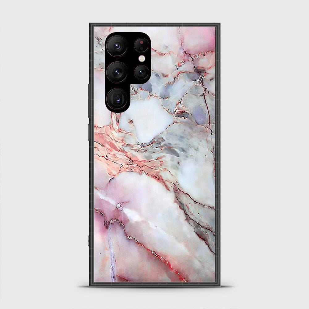 Samsung Galaxy S23 Ultra 5G Cover- Colorful Marble Series - HQ Ultra Shine Premium Infinity Glass Soft Silicon Borders Case (Fast Delivery)