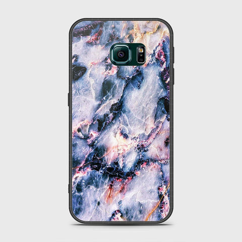 Samsung Galaxy S6 Edge Cover- Colorful Marble Series - HQ Ultra Shine Premium Infinity Glass Soft Silicon Borders Case
