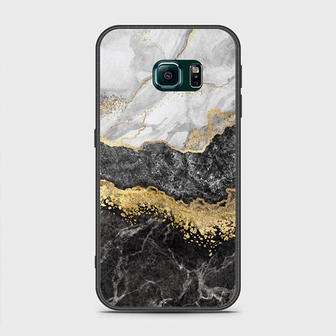 Samsung Galaxy S6 Edge Cover- Colorful Marble Series - HQ Ultra Shine Premium Infinity Glass Soft Silicon Borders Case