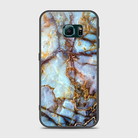 Samsung Galaxy S6 Edge Cover- Colorful Marble Series - HQ Ultra Shine Premium Infinity Glass Soft Silicon Borders Case