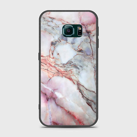 Samsung Galaxy S6 Edge Cover- Colorful Marble Series - HQ Ultra Shine Premium Infinity Glass Soft Silicon Borders Case