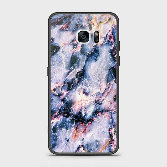 Samsung Galaxy S7 Edge Cover- Colorful Marble Series - HQ Ultra Shine Premium Infinity Glass Soft Silicon Borders Case