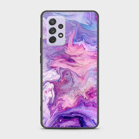 Samsung Galaxy A72 Cover - Colorful Marble Series - HQ Ultra Shine Premium Infinity Glass Soft Silicon Borders Case