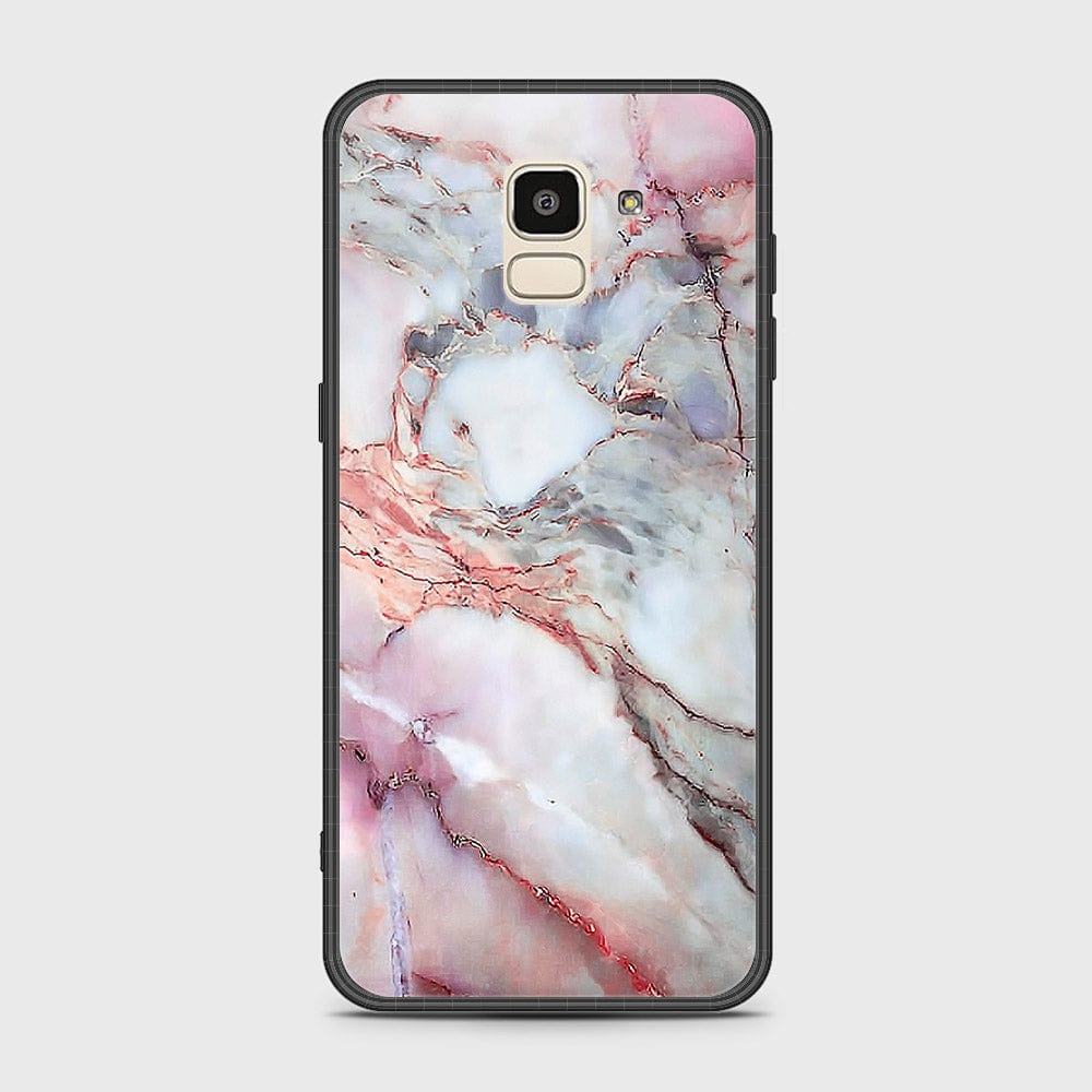 Samsung Galaxy J6 2018 Cover - Colorful Marble Series - HQ Ultra Shine Premium Infinity Glass Soft Silicon Borders Case (Fast Delivery)(S)