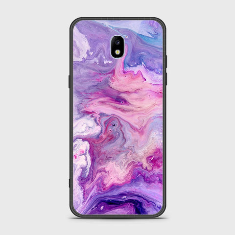 Samsung Galaxy J7 Pro / J7 2017 / J730 Cover - Colorful Marble Series - HQ Ultra Shine Premium Infinity Glass Soft Silicon Borders Case