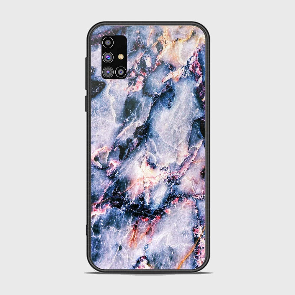 Samsung Galaxy M31s Cover - Colorful Marble Series - HQ Ultra Shine Premium Infinity Glass Soft Silicon Borders Case