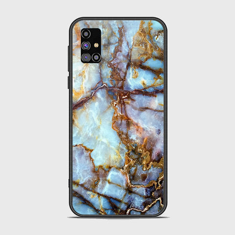 Samsung Galaxy M31s Cover - Colorful Marble Series - HQ Ultra Shine Premium Infinity Glass Soft Silicon Borders Case