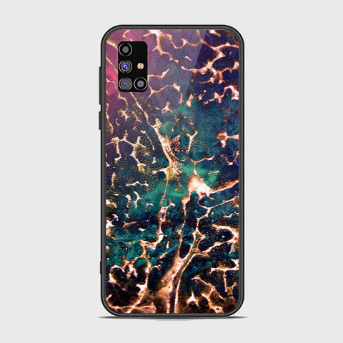 Samsung Galaxy M31s Cover - Colorful Marble Series - HQ Ultra Shine Premium Infinity Glass Soft Silicon Borders Case