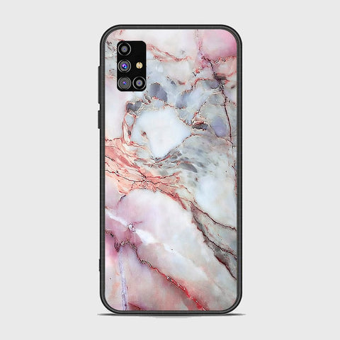 Samsung Galaxy M31s Cover - Colorful Marble Series - HQ Ultra Shine Premium Infinity Glass Soft Silicon Borders Case