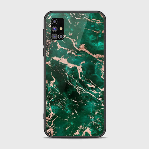 Samsung Galaxy M31s Cover - Colorful Marble Series - HQ Ultra Shine Premium Infinity Glass Soft Silicon Borders Case