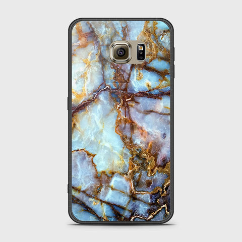 Samsung Galaxy S6 Cover- Colorful Marble Series - HQ Ultra Shine Premium Infinity Glass Soft Silicon Borders Case