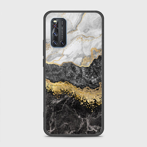 Vivo V19 Cover- Colorful Marble Series - HQ Ultra Shine Premium Infinity Glass Soft Silicon Borders Case