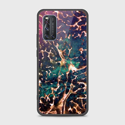 Vivo V19 Cover- Colorful Marble Series - HQ Ultra Shine Premium Infinity Glass Soft Silicon Borders Case