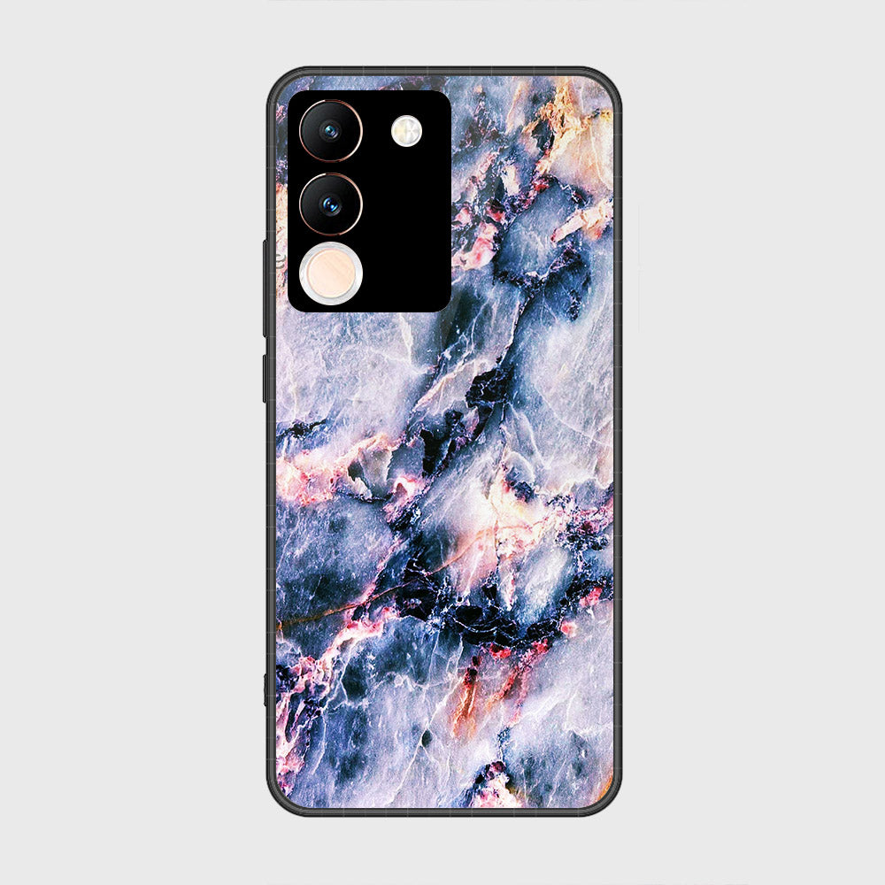 vivo V29e Cover- Colorful Marble Series - HQ Ultra Shine Premium Infinity Glass Soft Silicon Borders Case