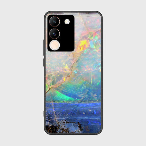 vivo V29e Cover- Colorful Marble Series - HQ Ultra Shine Premium Infinity Glass Soft Silicon Borders Case