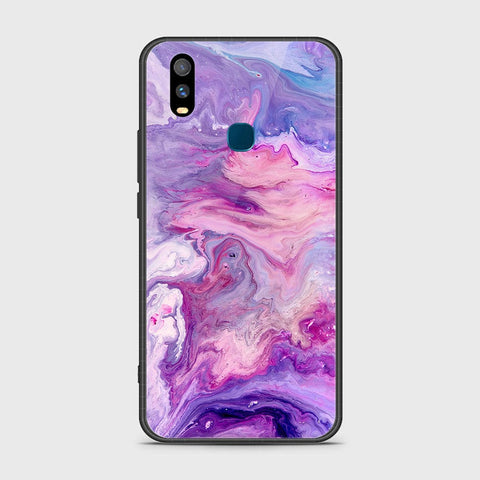 Vivo Y11 2019 Cover- Colorful Marble Series - HQ Ultra Shine Premium Infinity Glass Soft Silicon Borders Case