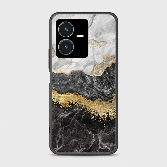 Vivo Y22s Cover- Colorful Marble Series - HQ Ultra Shine Premium Infinity Glass Soft Silicon Borders Case (Fast Delivery)(FS)