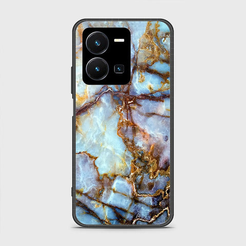 Vivo Y35 4G Cover- Colorful Marble Series - HQ Ultra Shine Premium Infinity Glass Soft Silicon Borders Case