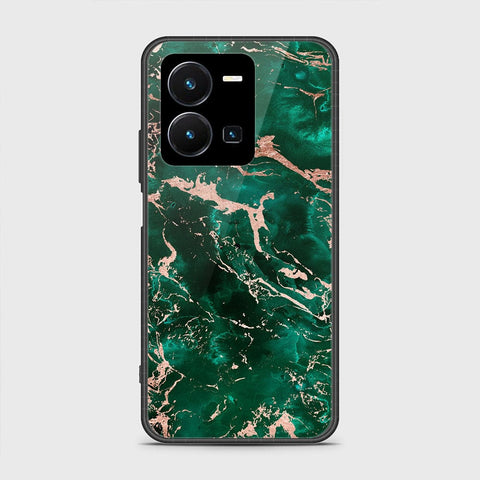 Vivo Y35 4G Cover- Colorful Marble Series - HQ Ultra Shine Premium Infinity Glass Soft Silicon Borders Case