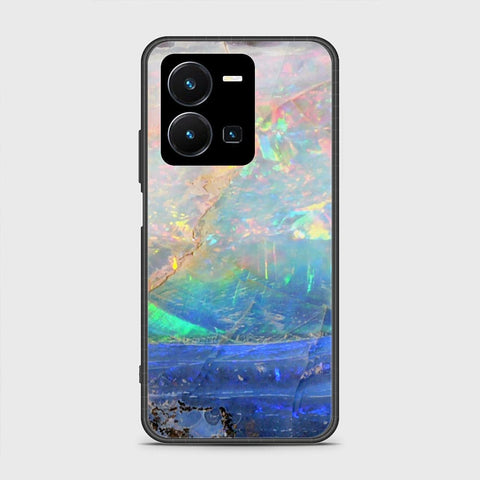 Vivo Y35 4G Cover- Colorful Marble Series - HQ Ultra Shine Premium Infinity Glass Soft Silicon Borders Case