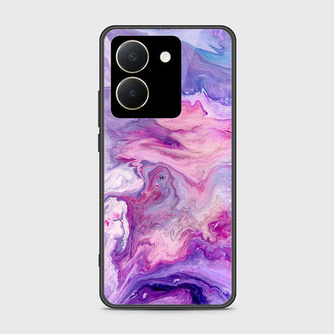 Vivo Y36 4G Cover- Colorful Marble Series - HQ Ultra Shine Premium Infinity Glass Soft Silicon Borders Case