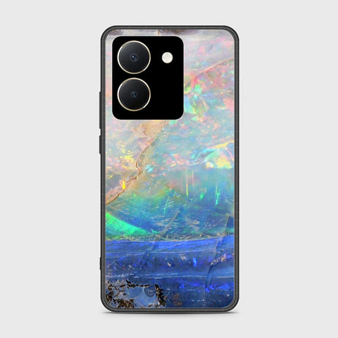 Vivo Y36 4G Cover- Colorful Marble Series - HQ Ultra Shine Premium Infinity Glass Soft Silicon Borders Case