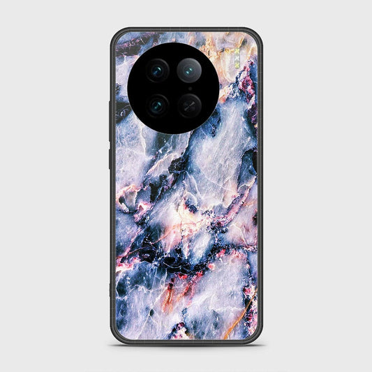 Vivo X90 Pro Cover - Colorful Marble Series - HQ Ultra Shine Premium Infinity Glass Soft Silicon Borders Case