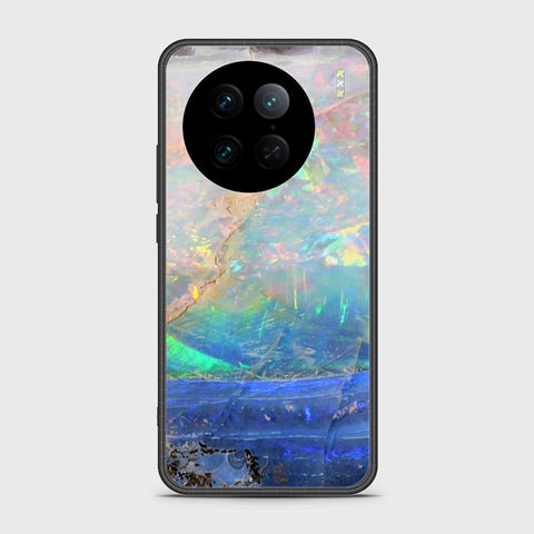 Vivo X90 Pro Cover - Colorful Marble Series - HQ Ultra Shine Premium Infinity Glass Soft Silicon Borders Case