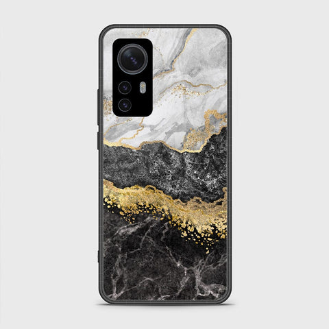 Xiaomi 12 Cover- Colorful Marble Series - HQ Ultra Shine Premium Infinity Glass Soft Silicon Borders Case