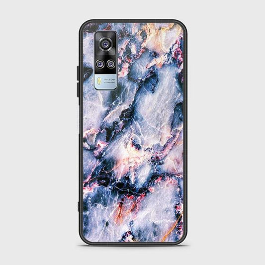 Vivo Y51 (2020 December) Cover - Colorful Marble Series - HQ Ultra Shine Premium Infinity Glass Soft Silicon Borders Case