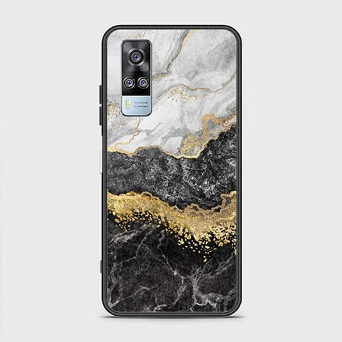 Vivo Y51s Cover - Colorful Marble Series - HQ Ultra Shine Premium Infinity Glass Soft Silicon Borders Case