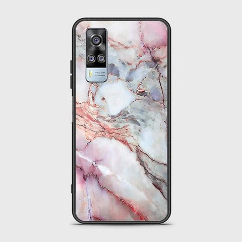 Vivo Y51s Cover - Colorful Marble Series - HQ Ultra Shine Premium Infinity Glass Soft Silicon Borders Case