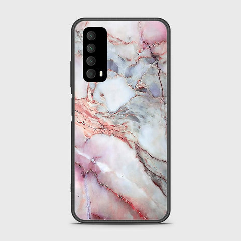 Huawei Y7a Cover- Colorful Marble Series - HQ Ultra Shine Premium Infinity Glass Soft Silicon Borders Case