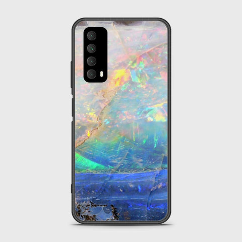 Huawei Y7a Cover- Colorful Marble Series - HQ Ultra Shine Premium Infinity Glass Soft Silicon Borders Case