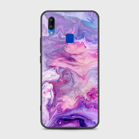 Vivo Y91i Cover- Colorful Marble Series - HQ Ultra Shine Premium Infinity Glass Soft Silicon Borders Case